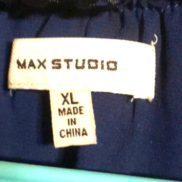 🐦 Beautiful Max Studio Flocked Velvet Scrolled Damask Camisole Tank Blouse - XL - Picture 15 of 16